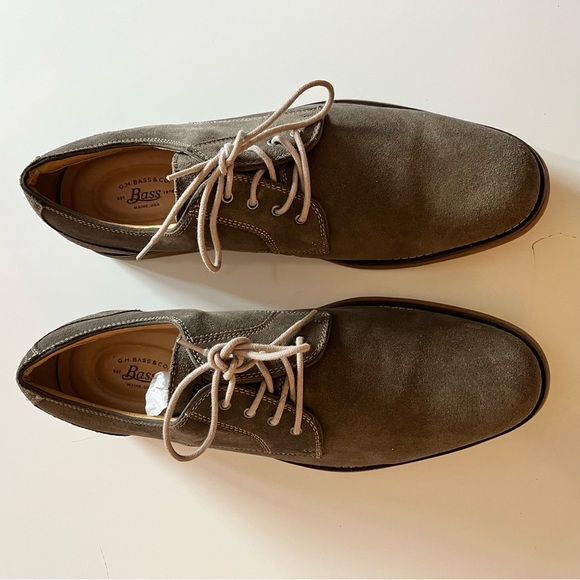 G. H. Bass Buckingham Brown Oxford Suede Leather Lace Up Shoes Men Size 13 - Picture 2 of 7